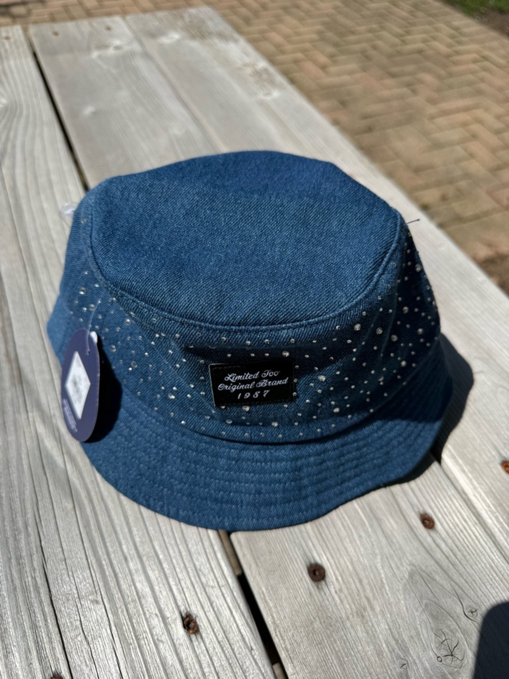 Limited too Embellished Navy Bucket Hat
